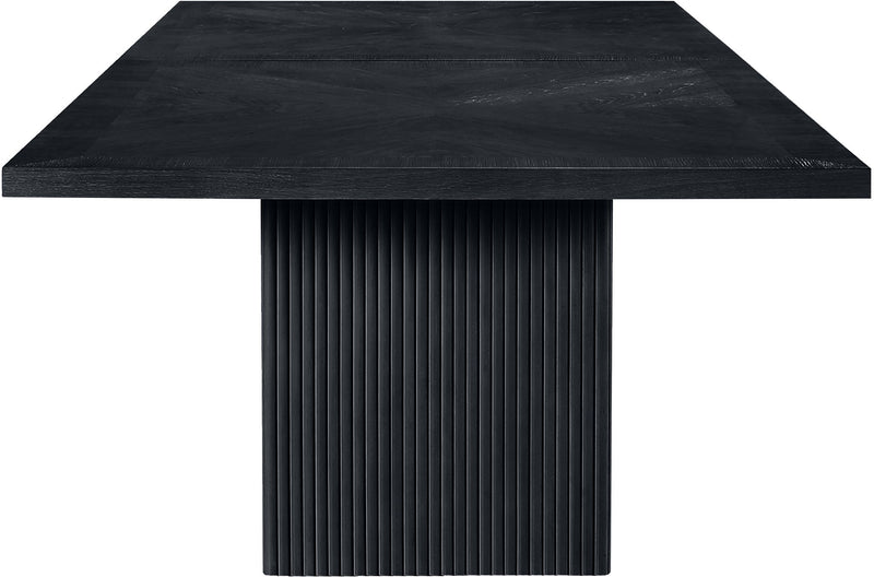 Belinda 54" Black Solid Wood and Oak Veneer Modular Dining Table