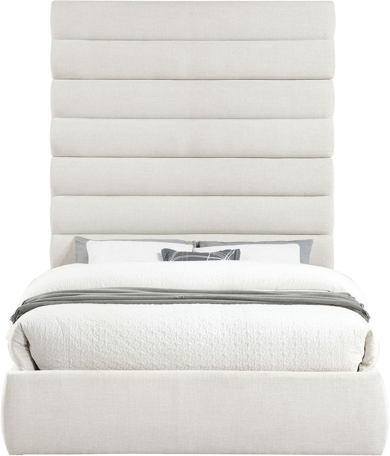 Adam - Linen Fabric Bed With 89" Headboard