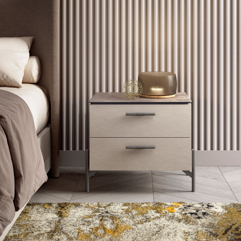 Silvia - Nightstand - Beige