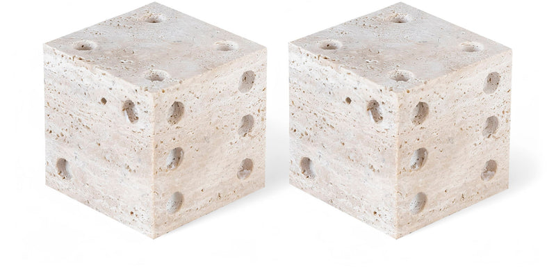 Dice Natural Travertine Decorative Dice