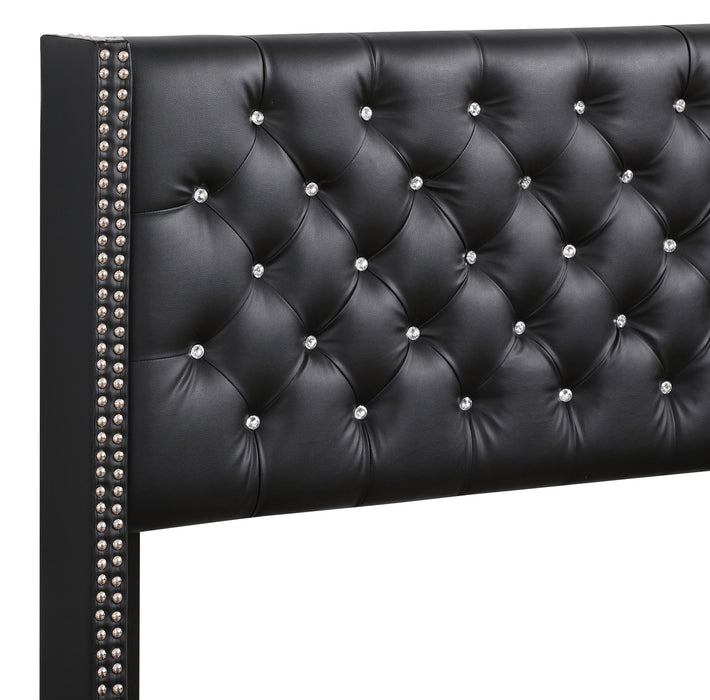 Glory Furniture - Julie - Faux Crystals Tufted Upholstered Bed