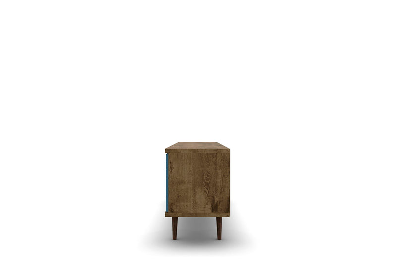 Manhattan Liberty - 63" TV Stand With Rustic Brown Frame