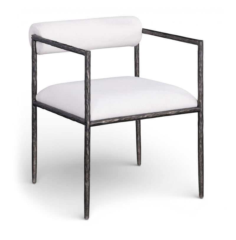 Axis - Linen Textured Cream Fabric Upholstered Dining Chair (Set of 2)
