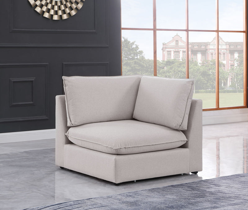Mackenzie Linen Textured Fabric Upholstered Modular Corner Chair