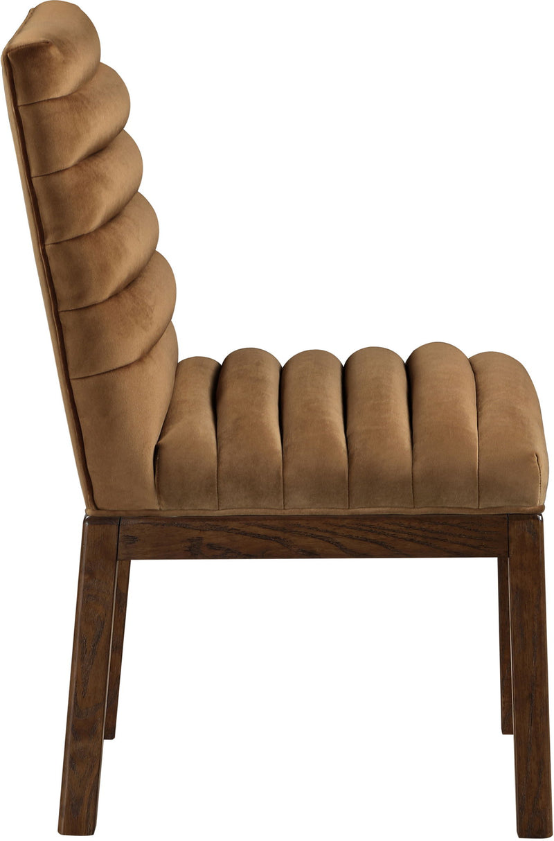 Evelyn Saddle Velvet Upholstered Dining Chair