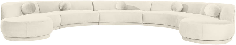 Avra - 192" Velvet Performance Fabric Upholstered Sectional