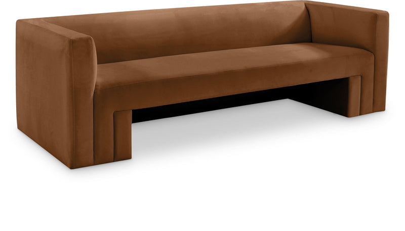 Henson 89.5" Saddle Velvet Upholstered Sofa