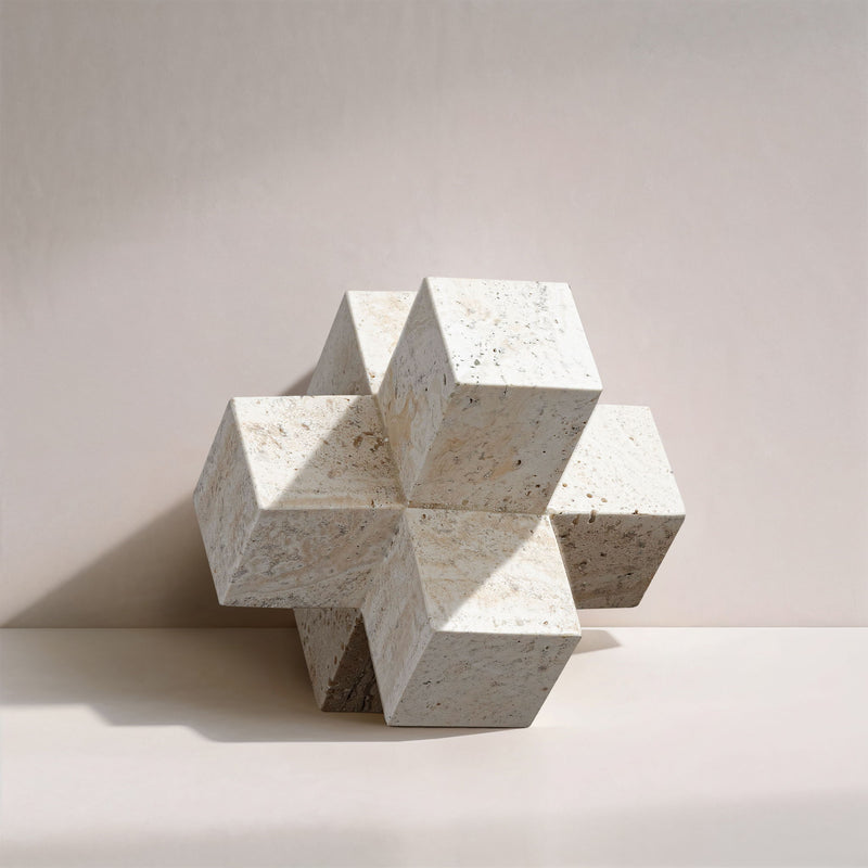 Jack Natural Travertine Decorative Jack Object