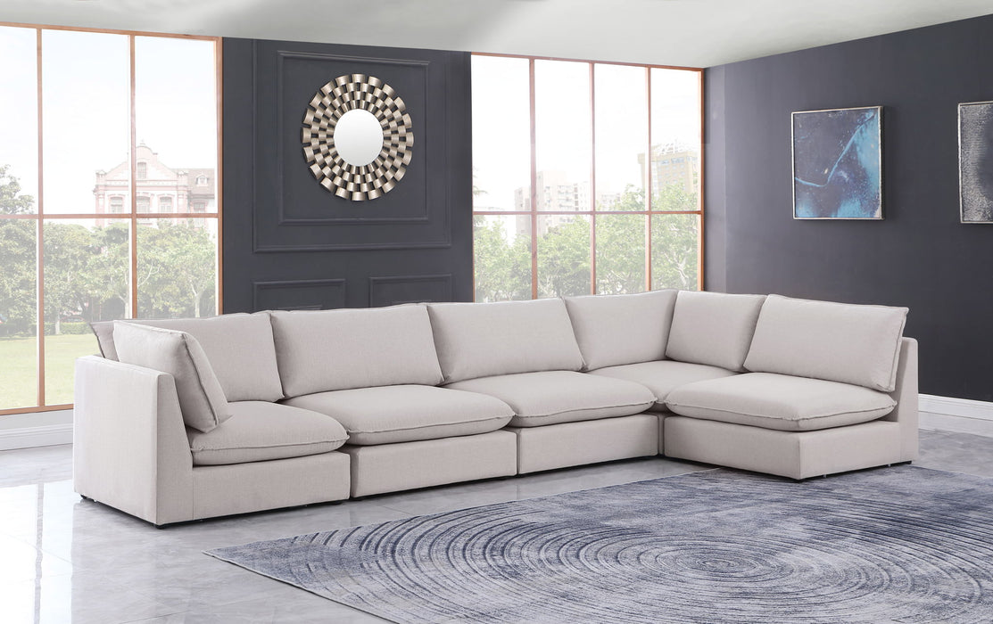 Mackenzie Linen Textured Fabric Upholstered Modular Sectional