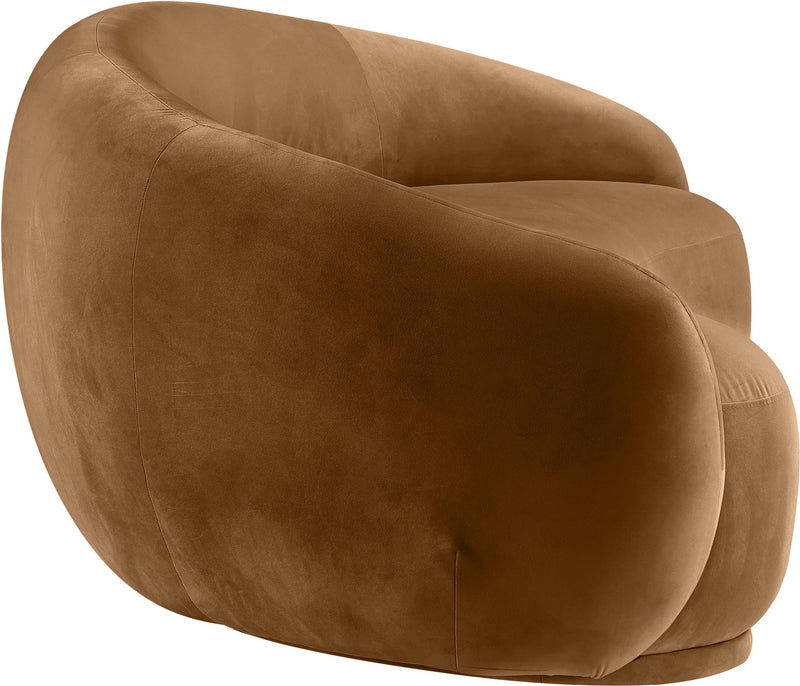 Emery 95" Saddle Velvet Upholstered Sofa