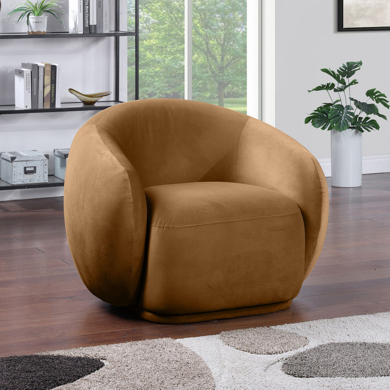Emery Saddle Velvet Upholstered Chair