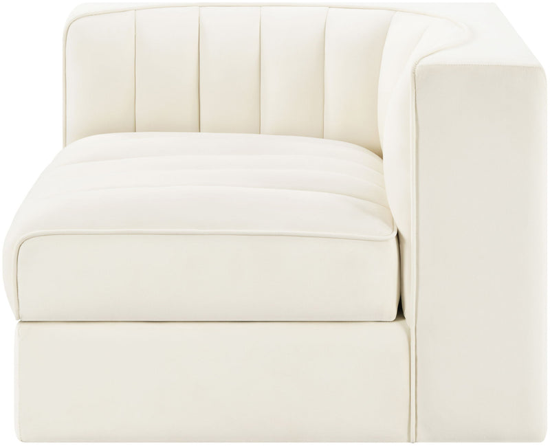 Rummi - Velvet Performance Fabric Upholstered Modular Corner Chair