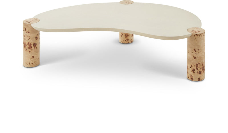 Thor Natural Resin Top And Burl Veneer Base Coffee Table