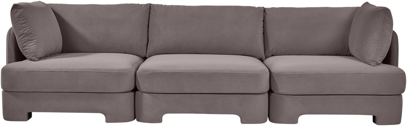 Hammond - Velvet Performance Fabric Upholstered 3 Piece Sofa