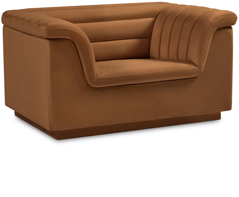 Cascade Saddle Velvet Upholstered Chair