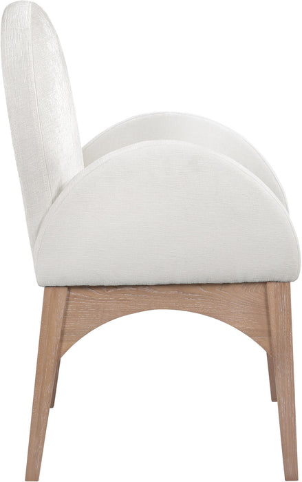 Waldorf - Chenille Dining Arm Chair With Natural Legs