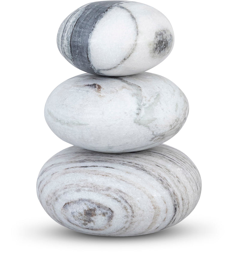 Pumpkin Panda Marble 3pc. Decorative Object