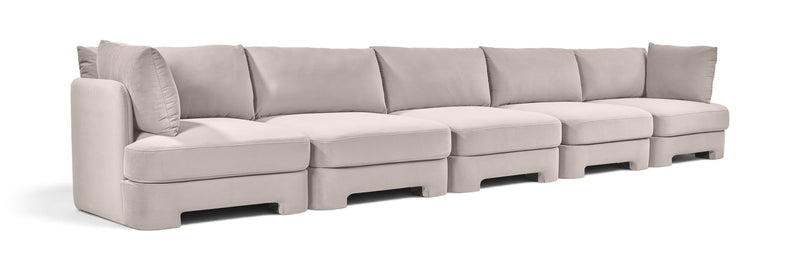 Hammond - Velvet Performance Fabric Upholstered 5 Piece Sofa