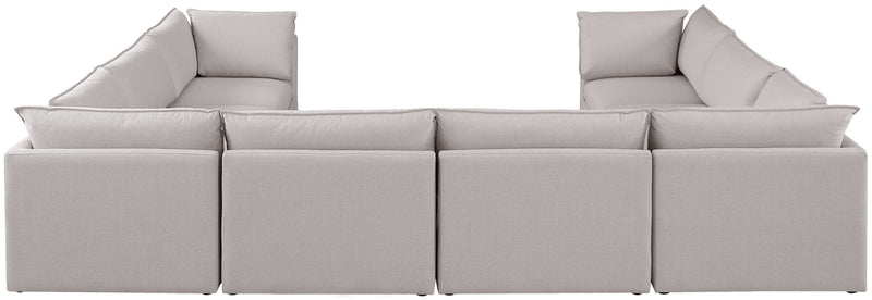 Mackenzie Linen Textured Fabric Upholstered Modular Sectional