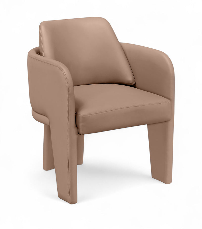 Vanda Tan Vegan Leather Upholstered Dining Chair