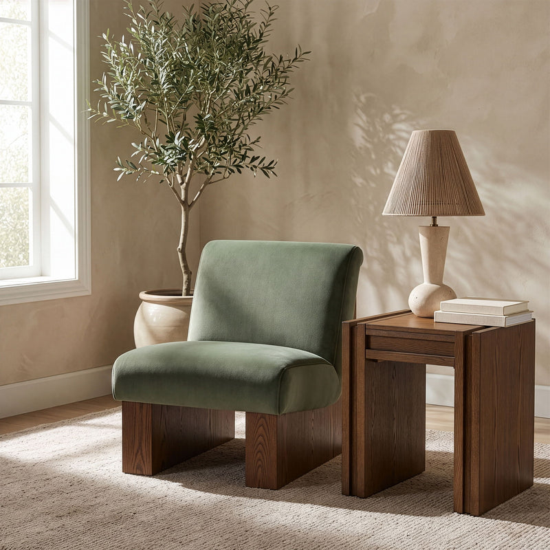 Vantage - Velvet Performance Fabric Upholstered Accent Chair
