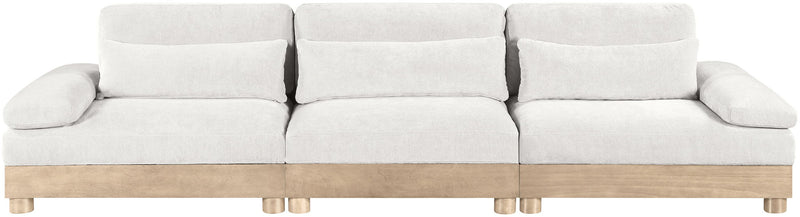 Turin - Chenille Fabric Upholstered Modular Sectional - White