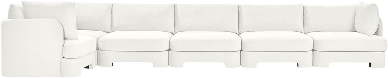 Hammond - Velvet Performance Fabric Upholstered 6 Piece L-Shaped Sectional