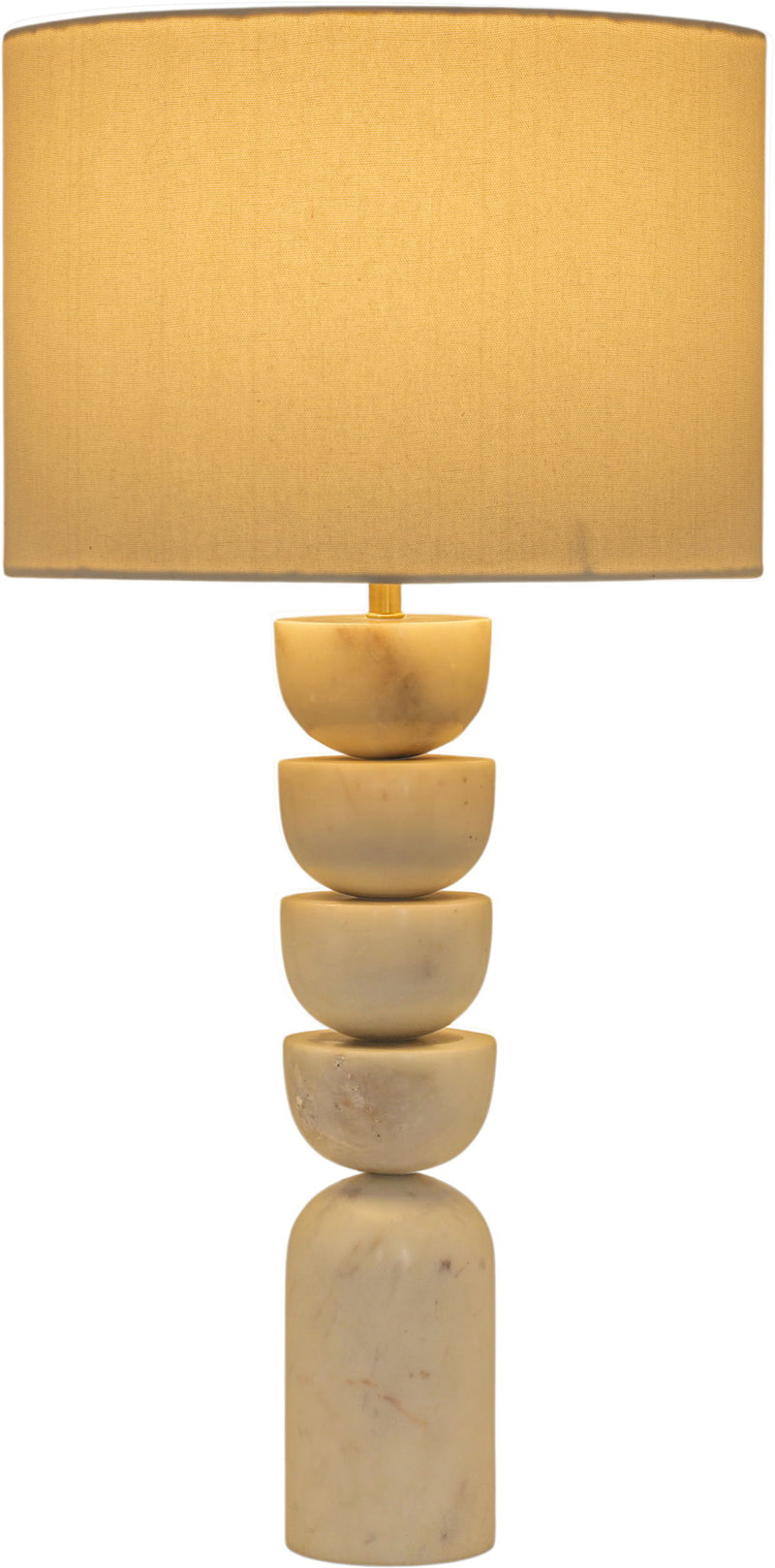 Opus - Linen Textured Fabric And Brass Table Lamp