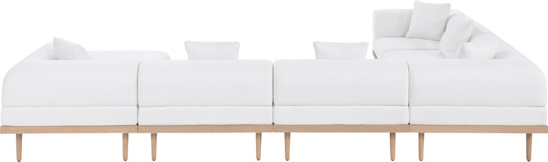 Laguna - 7 Piece Resilient Water Resistant Fabric 142" Upholstered Outdoor Patio Modular Sectional