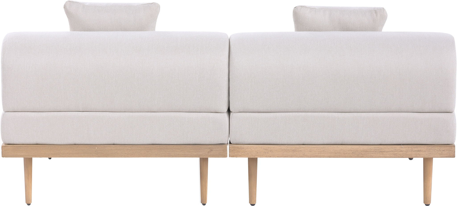 Laguna - 2 Piece Resilient Water Resistant Fabric 71" Outdoor Patio Armless Modular Loveseat