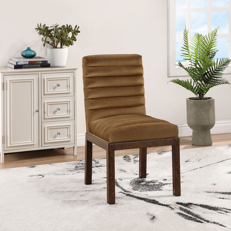 Evelyn Saddle Velvet Upholstered Dining Chair