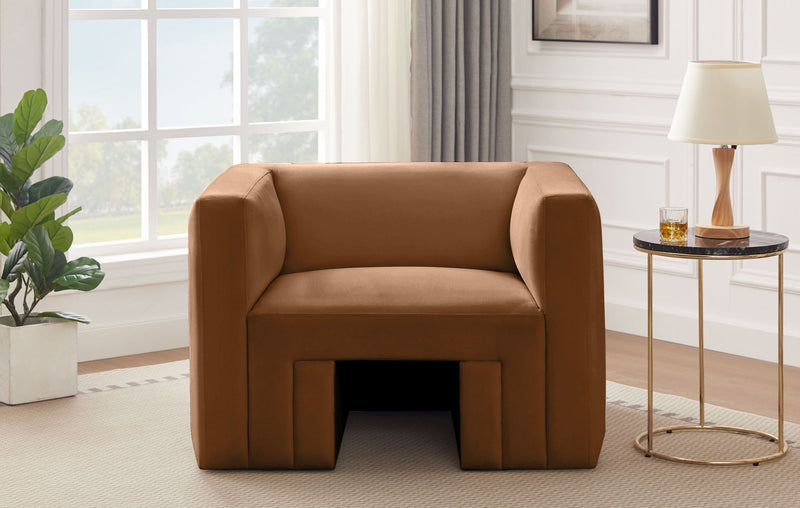 Henson Saddle Velvet Upholstered Chair