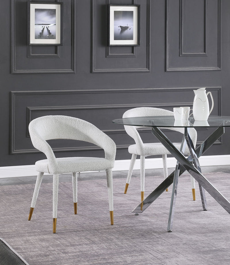 Destiny Cream Boucle Fabric Upholstered Dining Chair