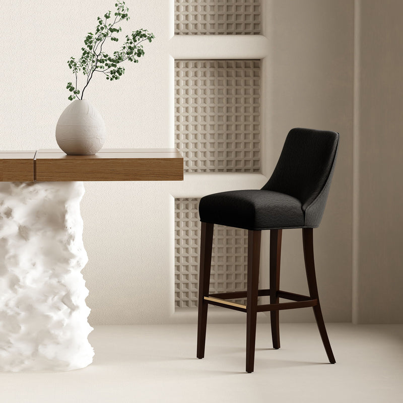 Manhattan Beever - Chenille Wood Stool