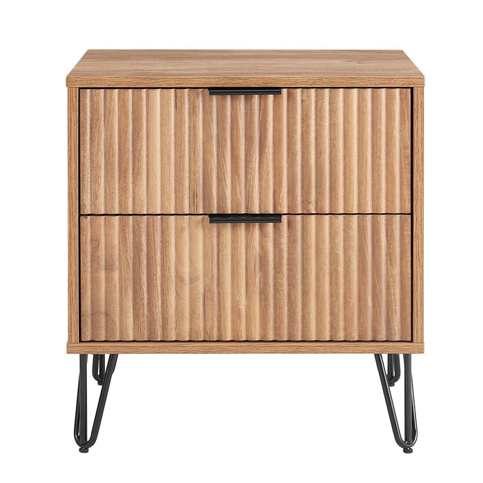 Manhattan Dumbo - Fluted 2-Drawer Nightstand