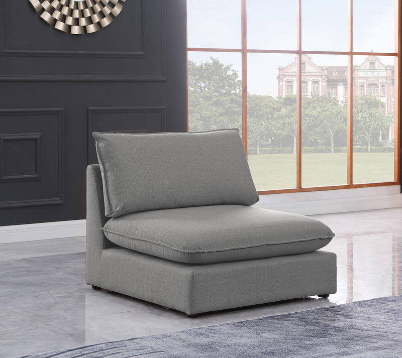 Mackenzie Linen Textured Fabric Upholstered Modular Armless Chair