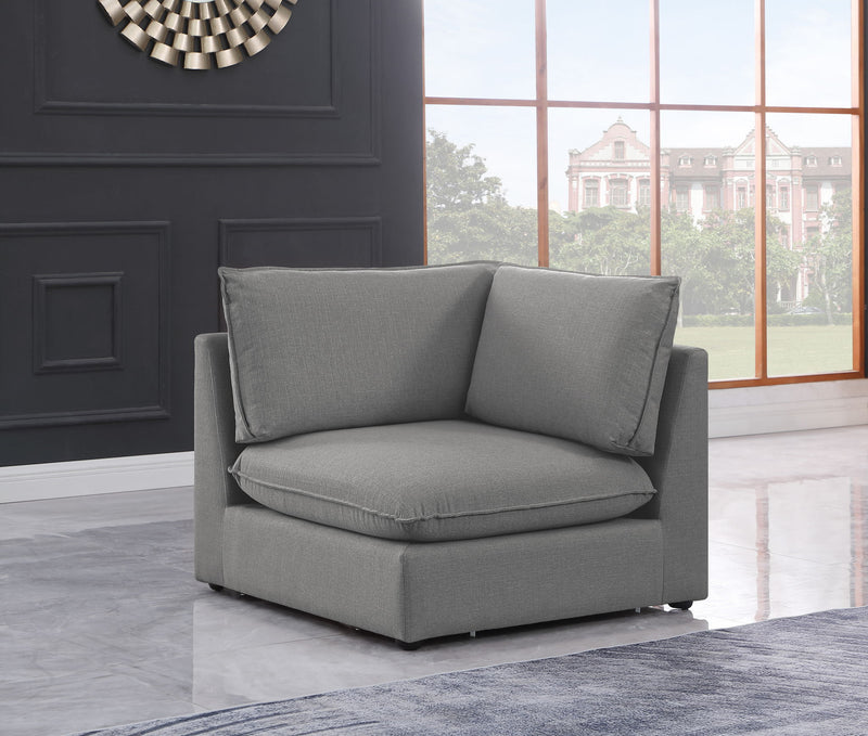 Mackenzie Linen Textured Fabric Upholstered Modular Corner Chair
