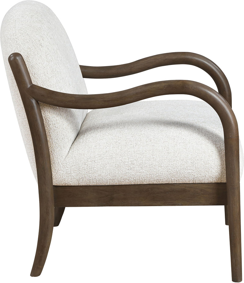 Helmsley - Performance Fabric Upholstered Accent Chair - Brown Frame