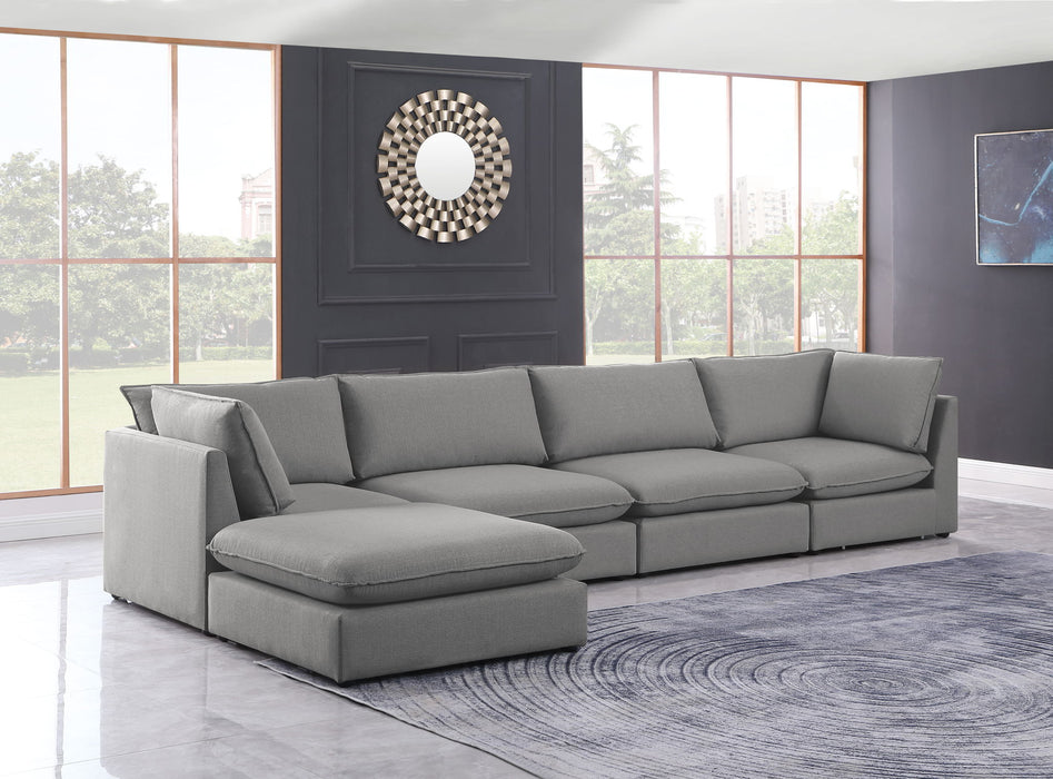 Mackenzie Linen Textured Fabric Upholstered Modular Sectional