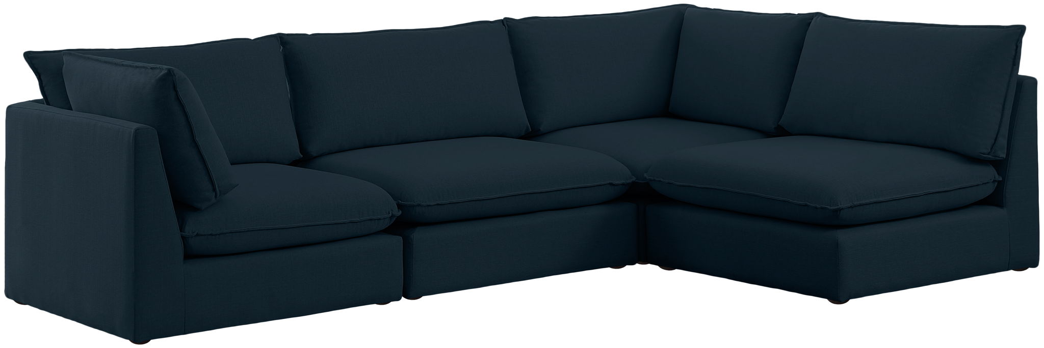 Mackenzie Linen Textured Fabric Upholstered Modular Sectional