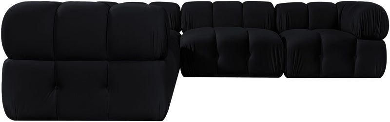Orin - Velvet 5 Piece Modular Corner Sectional