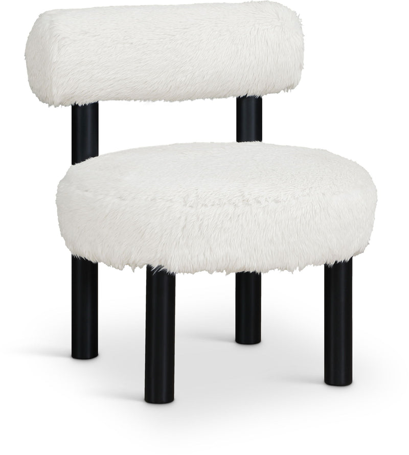 Ambre - Vegan Shearling Fabric Upholstered Accent Chair