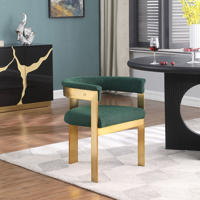 Romeo - Boucle Dining Chair With Gold Base (Set of 2)