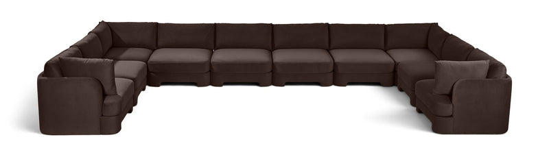 Hammond - Velvet Performance Fabric Upholstered 10 Piece Sectional