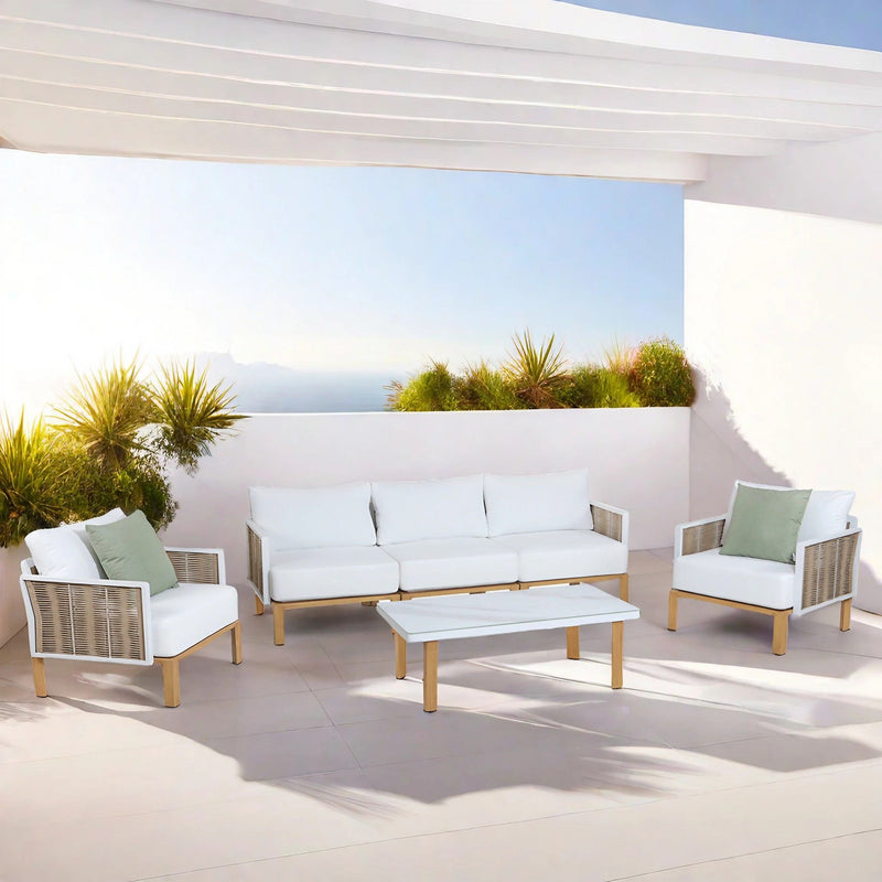 Vine - 4-Piece Conversation Set - White