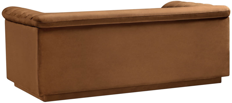 Cascade 72" Saddle Velvet Upholstered Loveseat