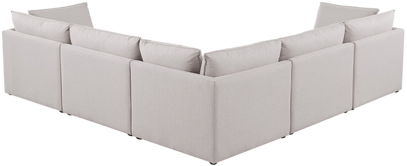 Mackenzie Linen Textured Fabric Upholstered Modular Sectional
