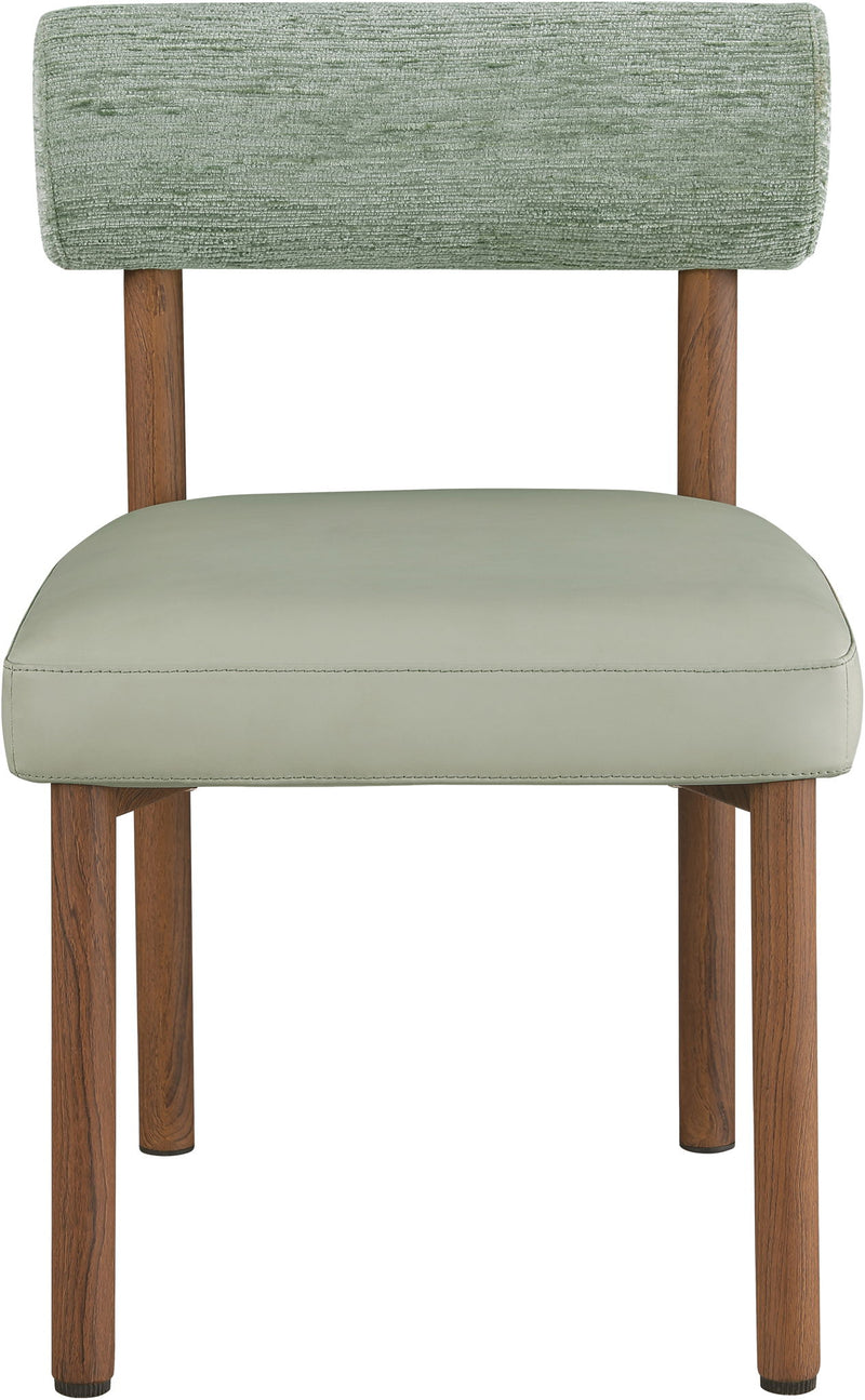 Paramo - Chenille Fabric and Vegan Leather Upholstered Dining Chair