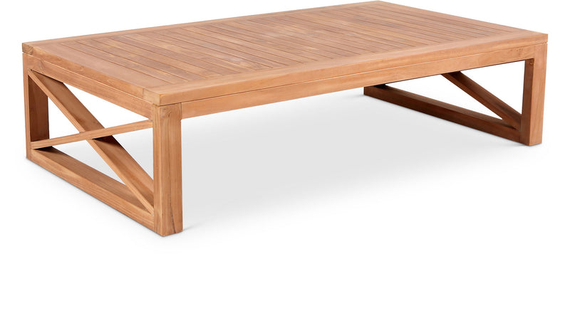 Anguilla Natural Teak Wood Outdoor Patio Coffee Table
