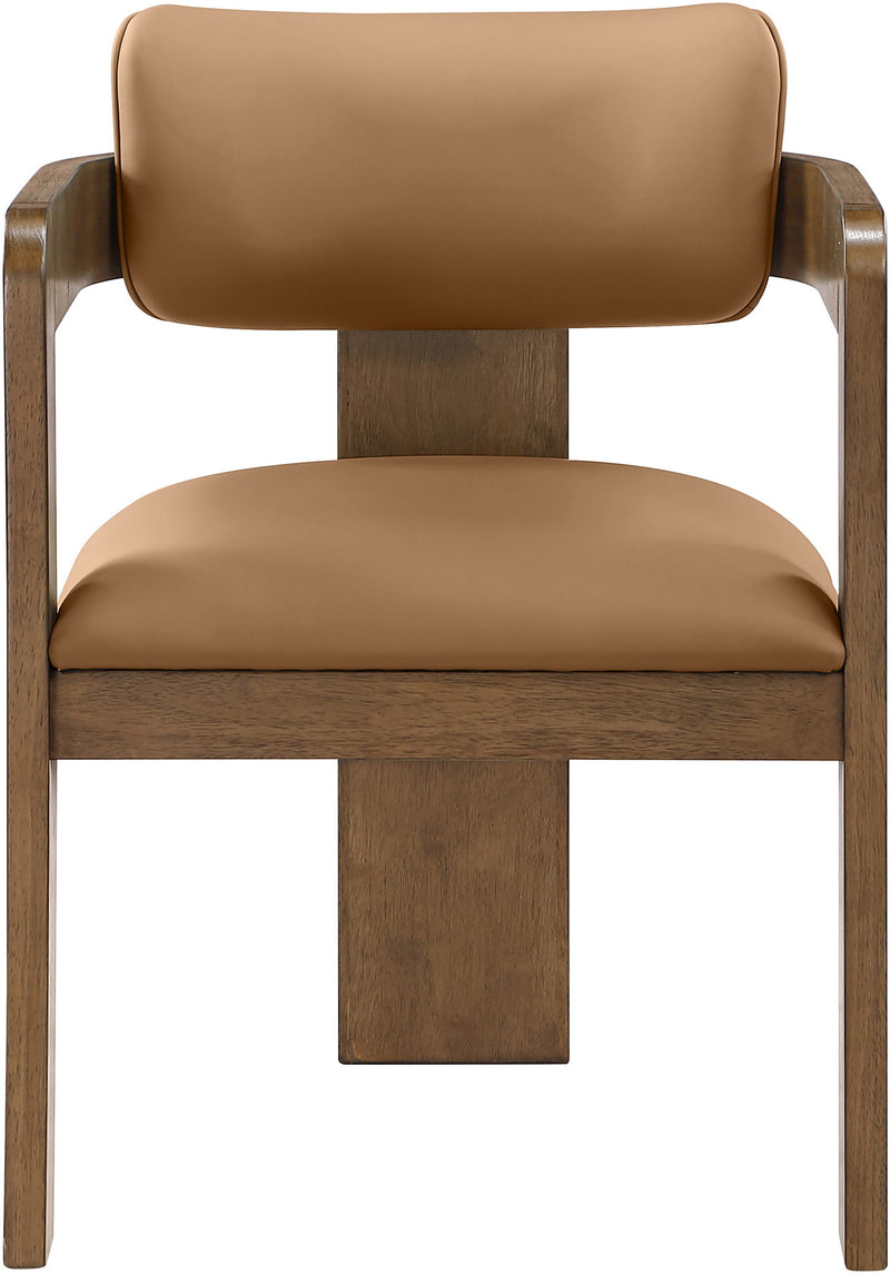 Sacha - Vegan Leather Upholstered Dining Chair With Brown Base (Set of 2)